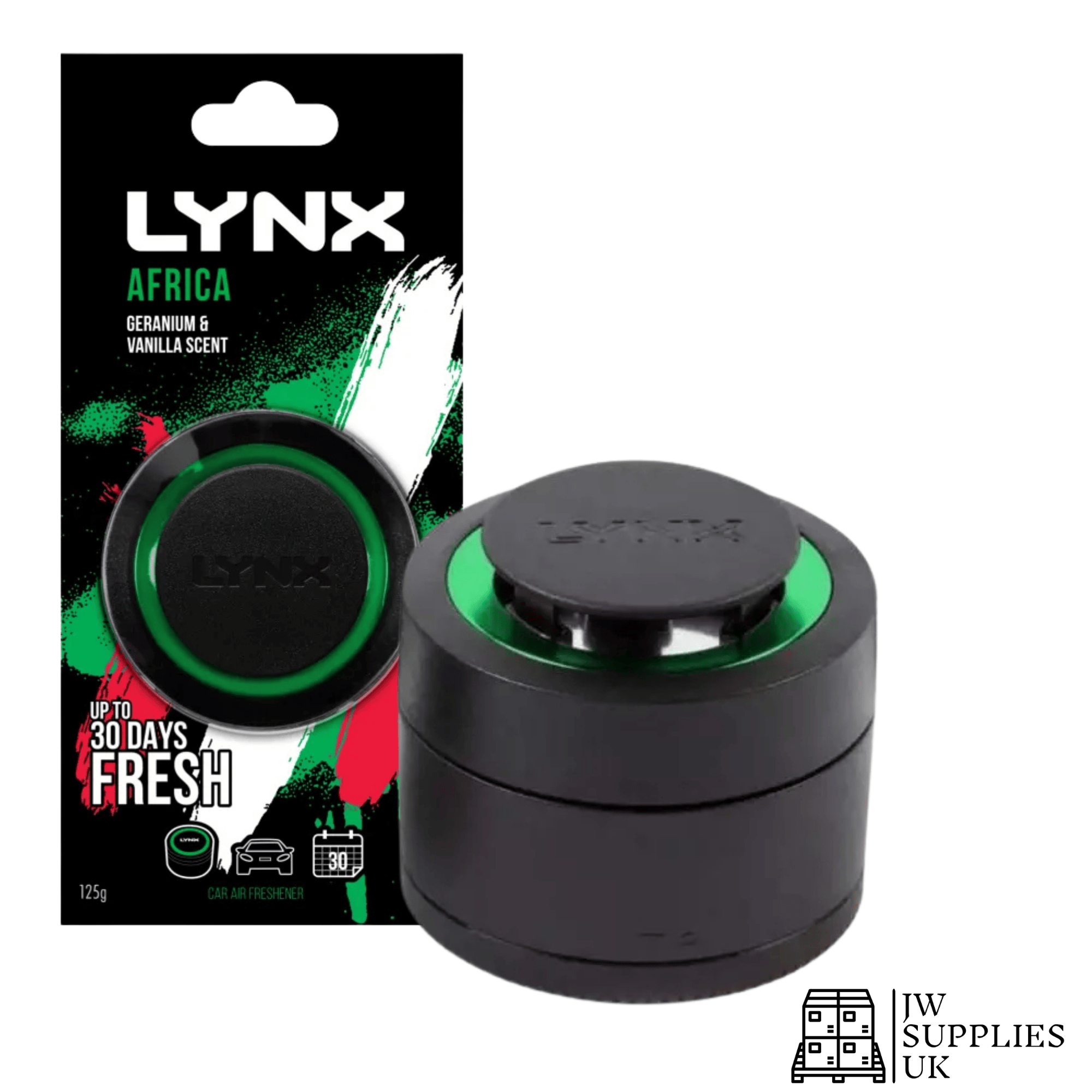 Lynx Africa Car Air Freshener Gel 125g - Perfect for Cup holders, Door Pockets for Extra Freshness