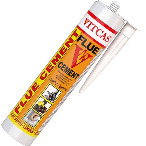 VITCAS FC - FLUE CEMENT 1250°C – Cement Ready Mixed - Heat Resistant Sealant – 310ml