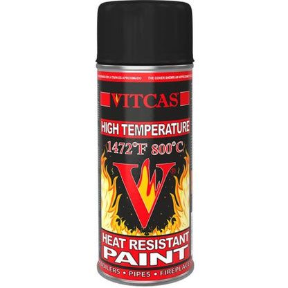 VITCAS Heat Resistant Black Paint Spray 800°C 400ml