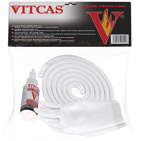 VITCAS White Stove Rope Replacement Kit 12mm